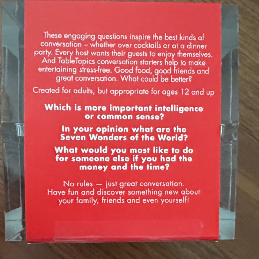 TableTopics Conversation Starter Set - Picture 2 of 4